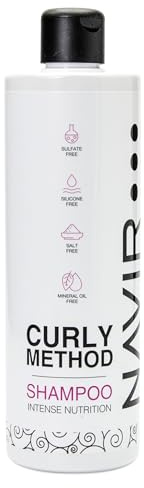 NAVIR Professional | Locken Shampoo Methode Curly – Ohne Sulfate, Silikone, Parabene & Salz – Sanfte Reinigung & Pflege für Naturlocken – 400 ml