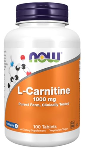 Now Foods, L-Carnitine, 100 vegane Tabletten, 1000mg L-Carnitin je Dosis, Glutenfrei, Sojafrei, GMO frei, Geschmacksneutral