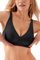 Reggiseno Senza Ferretto Reggiseno Donna Senza Cuciture Push Up Scollo a V Comodo Morbido(Nero,L)