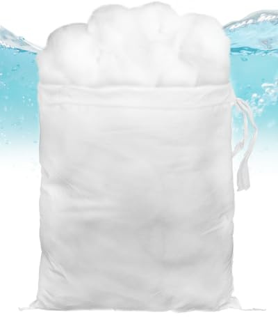 Pawfly Ouate Filtre Aquarium Média Filtrant Ouate Filtrante Polyester pour Eau Douce et Salée Éponge Fibre Blanche Filtration 250 g