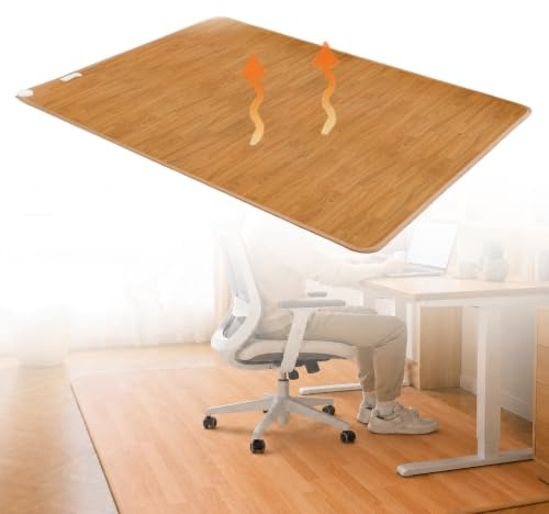 Alfombra calefactable eléctrica, alfombra de suelo con calefacción, impermeable/temperatura ajustable, esterilla de yoga para el hogar, diseño imitación