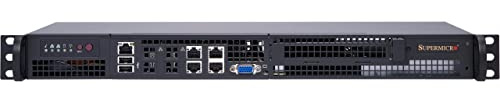Supermicro SuperServer 5019A-FTN4 Intel SoC BGA 1310 Rack (1U) Schwarz – Barebone-Server (Intel SoC, BGA 1310, Intel, DDR4-SDRAM, 4 GB, 8 GB, 16 GB, 32 GB, 128 GB)