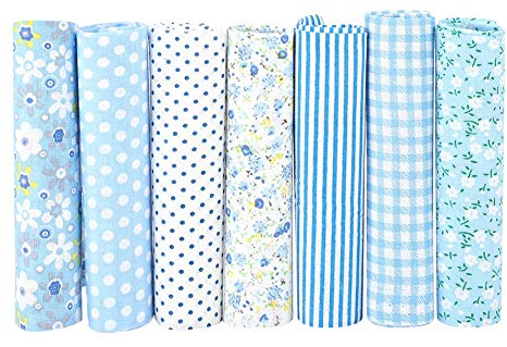 7 Set FAI DA TE Tessuto di cotone Diversi modelli Patchwork Tessuto Cotone Batik Cucito Scrapbooking Quilting Artigianato per Cucire Panno Artigianato FAI DA TE Raccoglitore