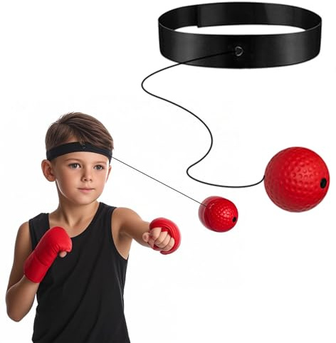 Global-Daily Boxing Training Ball with Adjustable Headband, Reaction Ball for Training, Speed, Boxing Training, Mixed Martial Arts, Fitness, Reaction Training
