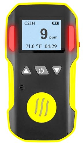 Detector de Gas Etileno (C2H4) de Forensics | Certificado y Calibración UE | Recarga USB | Alarmas Sonoras, Luminosas y por Vibración | 0–100 ppm C2H4 |
