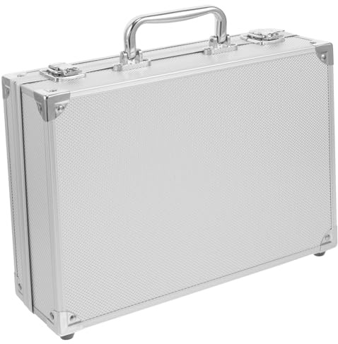 DIYEAH Caja De Herramientas De Aleación De Aluminio Rígida Portátil Con Forro De Esponja, Maletín Pequeño 29x20x9 Cm Para Almacenamiento y Transporte Multifuncional, Uso Doméstico y Oficina