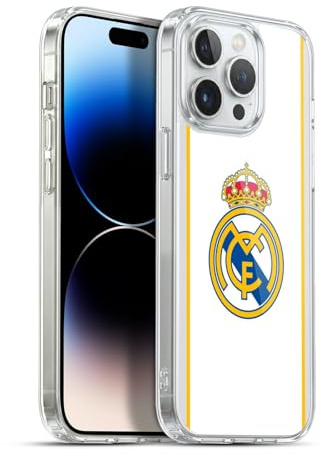 Head Case Designs Officially Licensed Real Madrid CF White Badge Gel Case [Military Grade Protection] Compatible With Apple iPhone 13 Pro Max