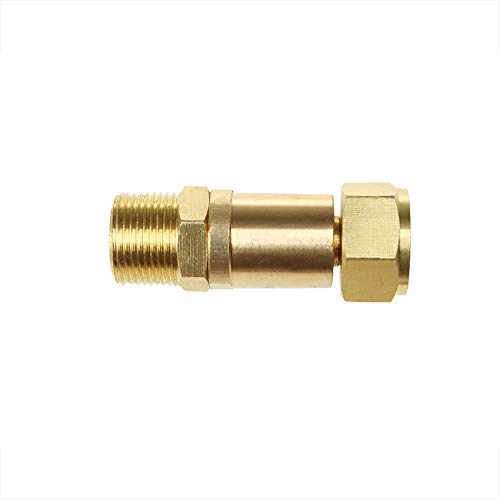 Nuzamas Adapter für Hochdruckreiniger-Schlauch mit Drehgelenk, mit Knickanschluss, massives Messing, M22 Einlass-Anschluss
