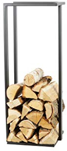 MAGNUS Brennholzregal R136B Schwarz Kaminregal Holzregal Ofenregal