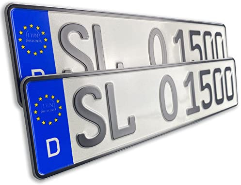 Kennzeichen-Shop-Online 2 Kfz Kennzeichen 520 x 110 mm Standard Nummernschild