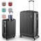 Easy Move ABS Hartschalenkoffer - Ergonomisch & Sicher - Mittelgroßer Trolley Koffer mit 360° Rädern, Zahlen-Schloss - Rollkoffer, Reisekoffer Medium (Schwarz, 65cm)