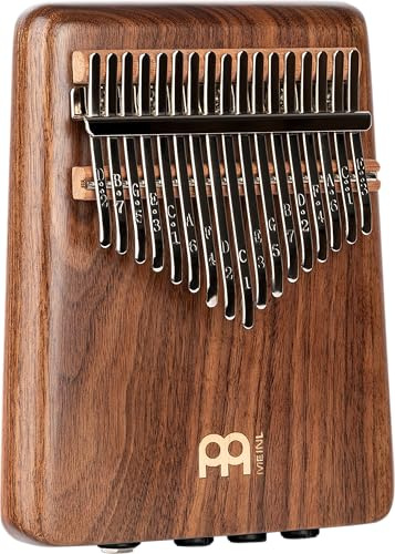 Meinl Percussion Solid Pickup Kalimba - Daumenklavier mit Tonabnehmer - Stimmung D B G E C A F D C E G B D F A C E - Walnuss, Natur (PKA17AW)