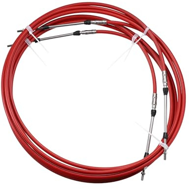 Hihaha 2 cables de caja de control remoto de cambio del acelerador de 13 pies y 157 pulgadas, material duradero rojo