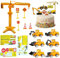 SEPSCO Decoración Tarta Construcción Sitio 39Pcs, Excavadora Cumpleaños Pastel Topper Obra Fiesta Adornos Vehículo Ingeniería Señales Tráfico Tartas Magdalenas Cake Decoracion para Infantiles Niño