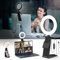 Evershop Ring Light 5 pour Ordinateur, Téléphone, Webcam – Anneau Lumineux avec Rotation à 360°, 3 Modes d’Éclairage et 10 Niveaux de Luminosité pour Selfie, Maquillage, Visioconférence, Streaming