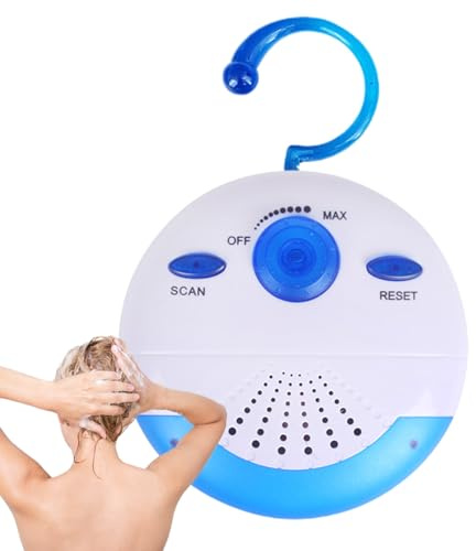 Mini Radio FM - Estereo de Ducha Impermeable, Jugador de Viaje Compacto | Altavoz de música inalámbrica al Aire Libre portátil, de Sonido de bañera de baño Duradero para Piscina de Playa