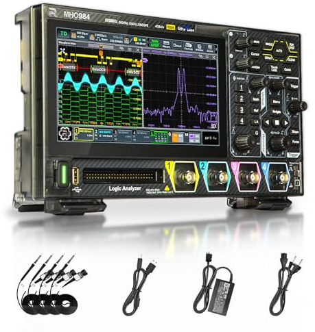 RIGOL MHO984 Digital Oscilloscope, 800MHz, 4GSa/s, 12-bit, 4+16 Ch, Wi-Fi & Bluetooth, 50 MHz AFG Option Included at No Extra Cost, Type-C Power, Ultra-Portable