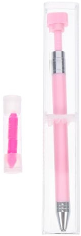 Stylo à Dessin Diamant Rechargeable Rotatif pour Nail Art | Plastique Rose, Design Ergonomique et Rechargeable, pour Peinture Diamant et Tableaux Décoratifs