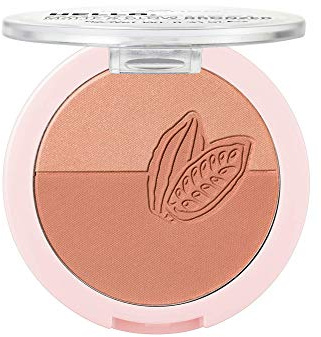essence HELLO, GOOD STUFF! MATTE & GLOW BRONZER, Bronzing-Puder, nährend, mit Kakao, Nr. 20 Cocoa-kissed, mehrfarbig, 2 Braun-Töne, matt, strahlend, vegan, Nanopartikel frei (9g)
