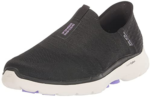 Skechers Go Walk 6 - Fabulous View 124569-BKLV, Womens Sneakers,Sports Shoes, Black, 39 EU