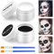 Pinturas Corporales Blanco y Negro - Halloween Pintura Facial y Corporal Blanco Negro - Pintacaras Infantil Kit de Maquillaje de Payaso para Maquillaje Teatral,Carnaval,Fiesta,Resistente al Agua (A)