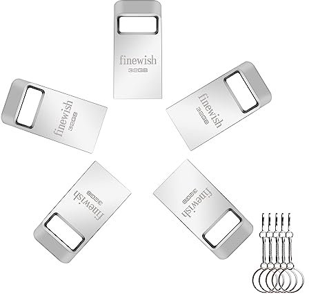 Geweo Chiavetta USB 2.0 32 GB, Mini Chiavetta USB 32 GB USB Key 32GB Penna USB 32GB USB Flash Drive 32 giga per Laptop, PC, Auto, Smart TV ect.（Argento* 5 pezzi） (B0CC8ZMK99)
