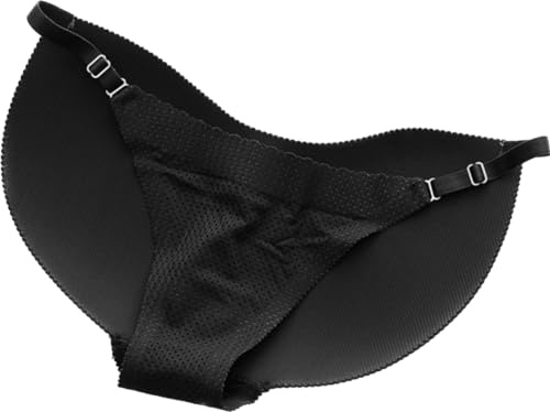 MuistA - Bragas de mujer con relleno para glúteos, realzador de trasero, ropa interior moldeadora, slip de belleza sin costuras, Negro , M