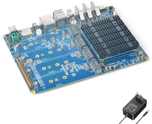youyeetoo CM3588 Mini NAS Platform, up to 8K Video, RK3588,OpenMediaVault fit,16GB/8GB LPDDR4X, 4 x M.2 PCIe3.0 sockets, NAS Solutions,for Home Server,Local Cloud Storage (8G RAM-64G eMMC)