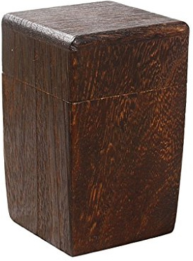Duiaynke japansk stil handgjord trä te förvaringsbox caddie trä tekanna vintage tekanna med lock