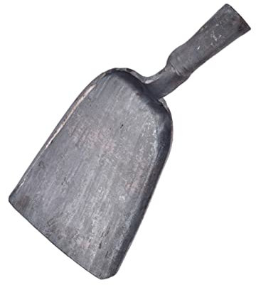 SEWOART Pala Per Cenere Da Stufa Barbecue Esterno Paletta Per Poker Carbone Pala Polvere Acciaio Resistente Leggera Trasportare Ergonomica Presa Facile