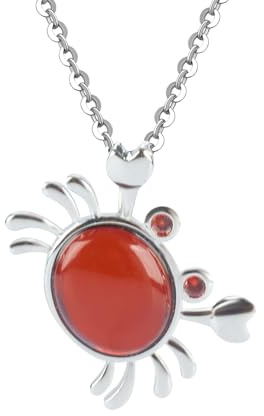 ELEGAMBER Collar con colgante de cangrejo de ámbar báltico natural hecho a mano de plata 925 | Joyas hechas a mano de piedras preciosas naturales - Regalo elegante de elección