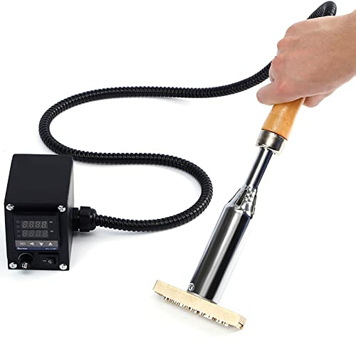 BXSUKEYOU Electric Branding Iron for Wood and Leather, Customizable Stamp Tool for Crafters and DIY Projects