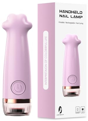 Lampada LED Per Unghie In Gel - 3W Ricaricabile Portatile Dispositivo per Manicure e Polimerizzazione - Asciugatore Per Smalto Per Unghie Portatile - per Casa Spa Salone di Bellezza Viaggio Vacanza Uf