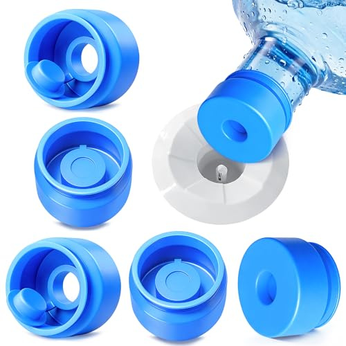 Gofriipai 3 and 5 Gallon Water Jug Cap, Reusable Silicone Bottle Lid Covers