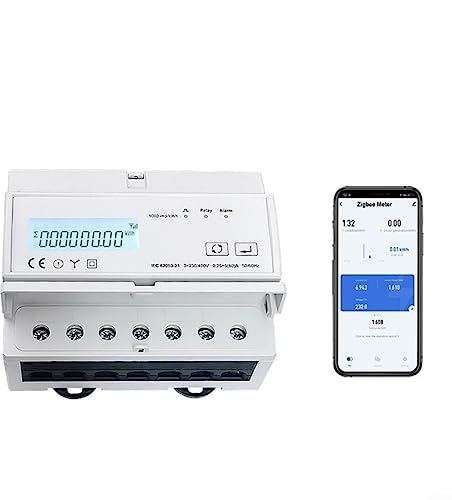 SPORTARC Solar-PV-Energiezähler, 3-Phasen, WLAN-Fernbedienung mit TUYA-App, Stromspannungsschutz, DIN-Schienen-Energieverbrauchsmesser, bidirektionales Zwei-Wege-Gerät
