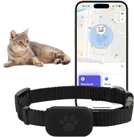 Katzen-Tracker, GPS-Halsband für kleine Katzen, keine monatliche Gebühr, für Apple-Suchfunktion (nur iOS), GPS-Tracker-Halsband für Katzen (1 Stück)