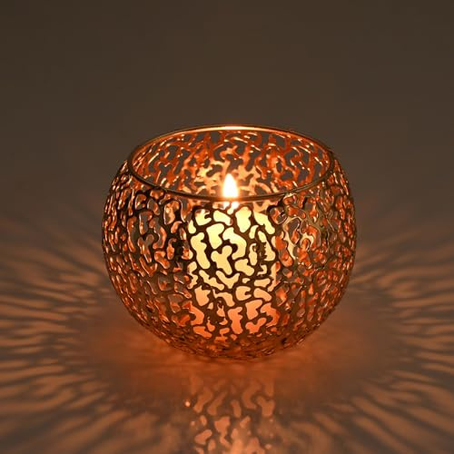 Czemo Oro Portacandele decorativo vintage,portacandele in metallo,decorazione per la casa,per il soggiorno,per la finestra,Candeliere da Tavolo Ornamento Decorazioni per Matrimoni