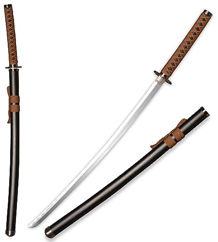 40inch Metal Cosplay Anime Rurouni Kenshin Reverse Blade Katana Himura Kenshin Sword -Brown