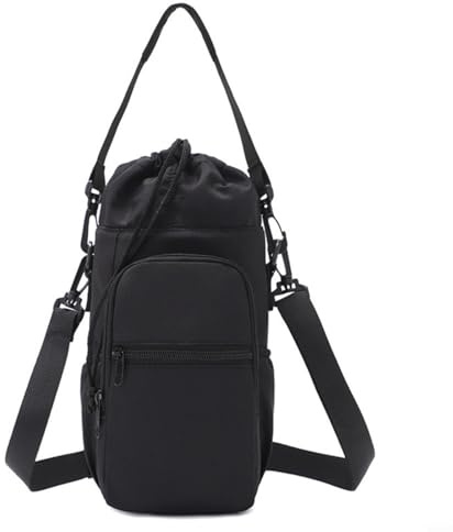 Zeroupshop Sac de transport isotherme imperméable pour bouteille d'eau avec bandoulière réglable et plusieurs poches pour bouteilles de 800 à 1000 ml, comprend une poche pour téléphone, idéal pour la