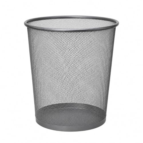 Cestino Gettacarte in Rete Metallica 27x24 cm per Casa Ufficio (GRIGIO 280)