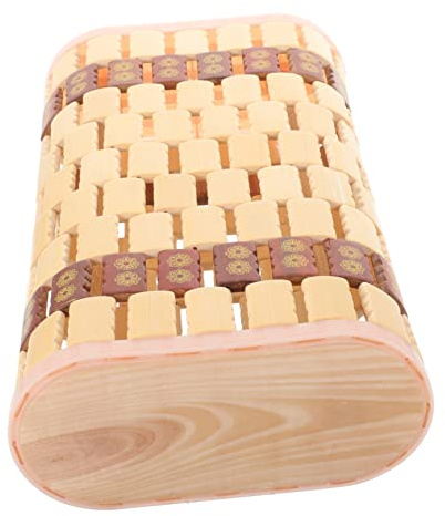 FUNOMOCYA Sauna Pillow Spa Head Pillows Sauna Room Accessories Cervical Pillows Summer Pillows Mahjong Accessories Bamboo Pillow Home Supplies Neck Rest Pillow Household Pillows Khaki Elder