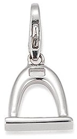 ELEDORO Colgante de estribo de plata 925 | Amuleto de la suerte, charm, mosquetón, Plata