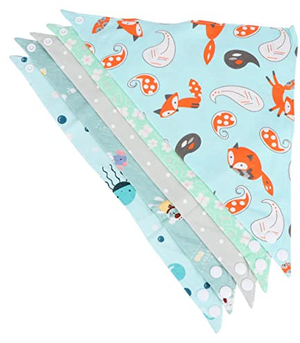 ifundom 5stücke Trianguläre Spucktücher Für Neugeborene Und Kleinkinder Für Saubere Und Trockene Kleidung Bei Fütterungen Lustige Fuchs Wal-muster