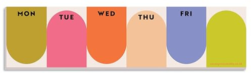 Good Tuesday - Keyboard Weekly Planner Pad, Bright Arches Design - 50 Tear-Away Pages, Compact Size - Write Down To-do’s & Reminders - Vegetable Based Ink, 100gsm Uncoated Paper, UK Made
