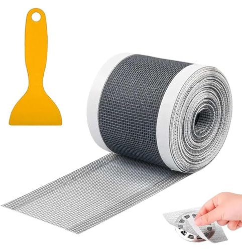 NCZCDZSW Haarsieb Dusche 70mm x 10m Abflusssieb Dusche mit Plastikspatel Selbstklebend Haarsieb Badewanne Duschabfluss Haarfänger Aufkleber Abfluss Haarfänger für BadewanneBalkon Küche Bad