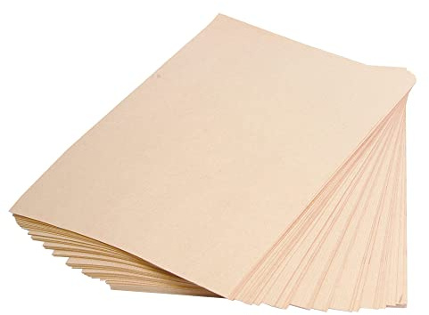 Clairefontaine 975001C Paquet Papier Kraft - 25 Feuilles Papier Kraft Vergé Brun A4 21x29,7 cm 120g - Papier Double Face pour le Croquis et le Dessin