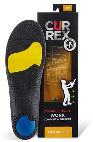 CURREX WorkPro Einlegesohle für Arbeitsschuhe – Upgrade für deine Sicherheitsschuhe , EU 44,5-46,5 , Med Profile