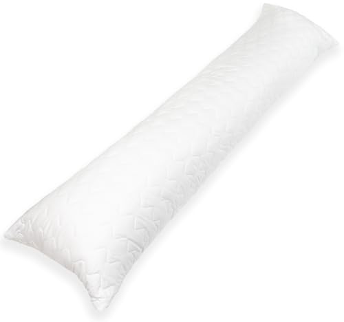 Traumschloss Comfort Faser Seitenschläferkissen | Füllung: 100% Hyper WASH Faserbällchen | Bezug aus 100% Baumwolle versteppt auf 100% Polyester mit Aloe Vera veredelt | 40x140cm