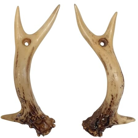BestGiftEver Rustic Antler Pulls (Set of 2) 6 inch Long in a Pair for Cabinet Drawer Door - Cabin Lodge Decor