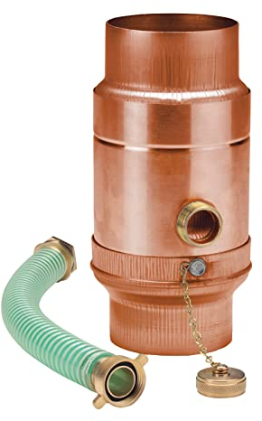 Regensammler Regenwassersammler Fallrohrfilter Kupfer mit Anschluss - Set DN 100